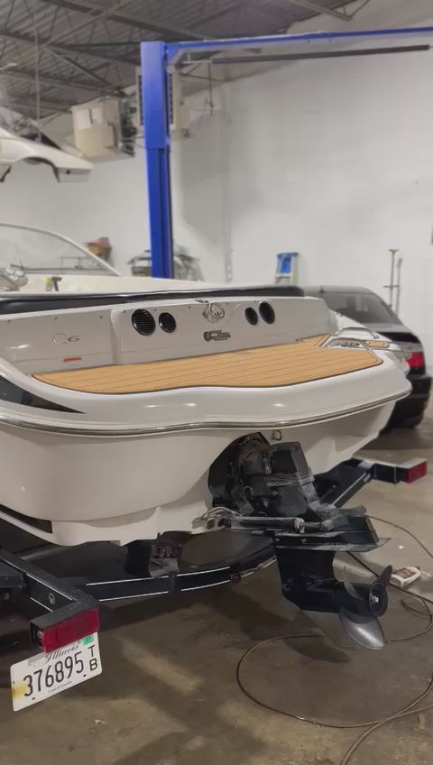 2006 Tahoe Q6 Swim Platform Boat EVA Faux Foam Teak Deck Floor Pad Flooring Mat SeaDek MarineMat Gatorstep Style Self Adhesive