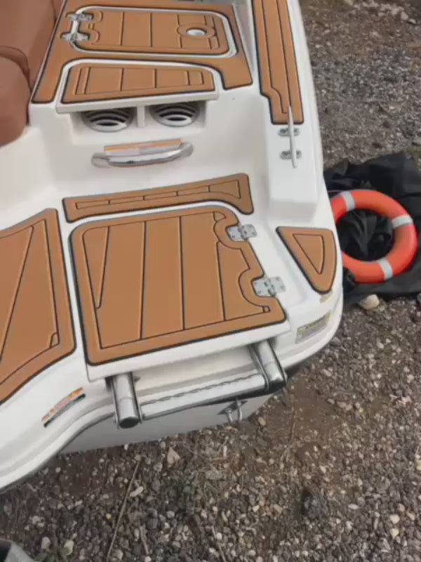 2013 Chaparral 19 H20 Swim Step Cockpit Boat EVA Faux Foam Teak Deck Floor Pad SeaDek MarineMat Style Self Adhesive