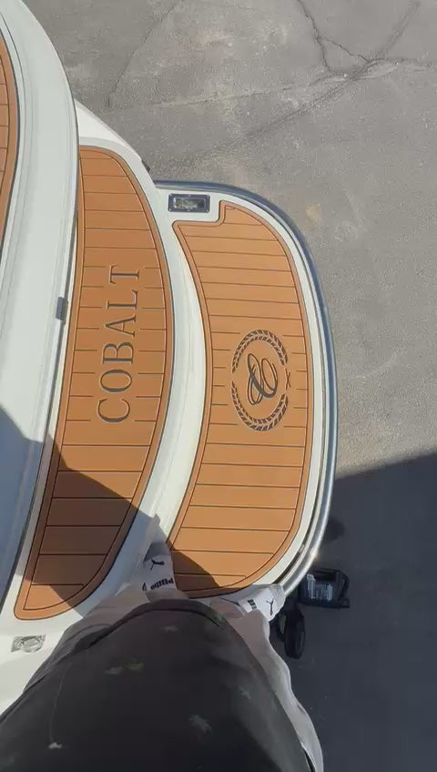 2005 Cobalt 250 Swim Platform Cockpit Pad Boat EVA Foam Faux Teak Deck Floor Mat SeaDek MarineMat Gatorstep Style Self Adhesive